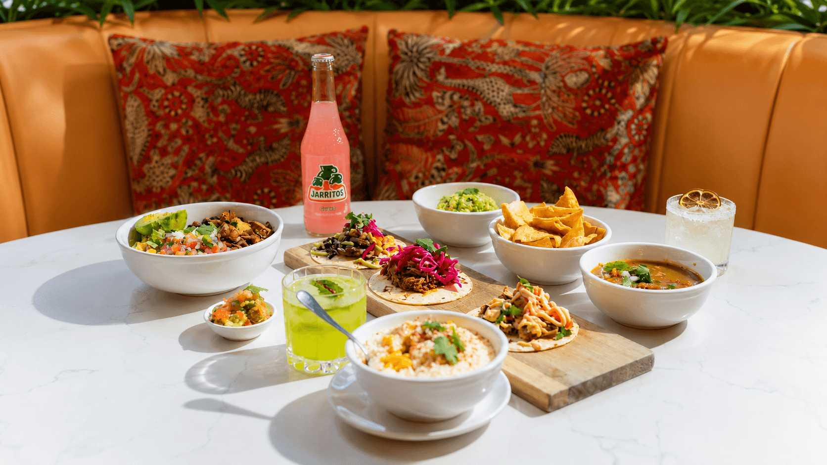 Tacos, guacamole, and Mexican plates at Mia Market
